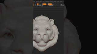 lion sculpting from scratch #maya #3d #3dmodeling #blender #sculpting #tutorial #shorst #zbrush