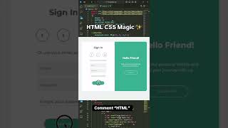 HTML CSS Magic 😍#csstutorial #codinglover #coder #codingshortvideo #viral #trending