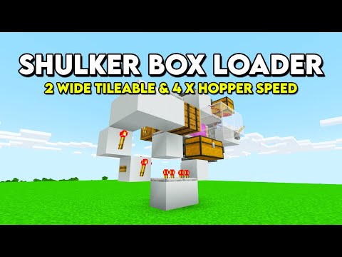 Best 2 Wide Tileable Shulker Box Loader - 4 x Hopper Speed in Minecraft Bedrock 1.21
