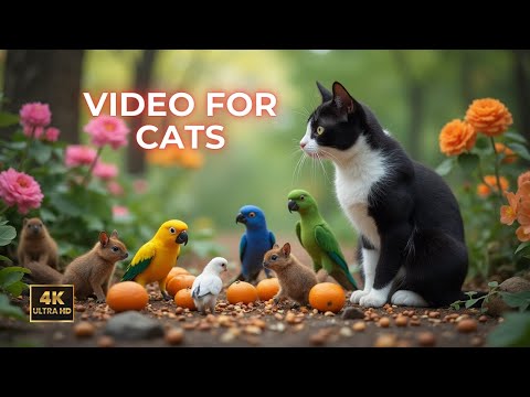 Cat TV: Colorful Birds and Relaxing Nature Sounds for Your Feline Friend | Cat King Studio