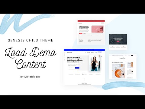How To Load Demo Content For Genesis Child Themes From StudioPress