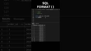 FORMAT() Function in SQL Server | SQL Date Functions #short #sqlbasics #ai #ml #datascience