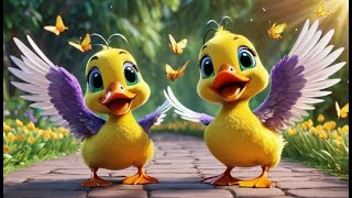 Two Little Ducks Learn to Spell | Spelling Song for Kids | Fun Word Learning Rhyme with Rhyme Zoo