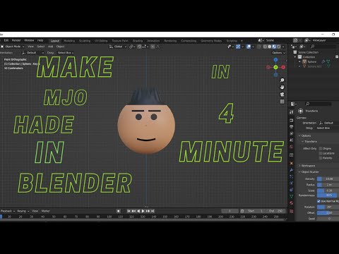 Make Mjo Character Head || Blender Tutorial || Blender Character Tutorial ||      Blender head ||