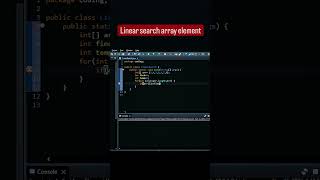 how to Linear search array element  in java? #java #coding #datastructures