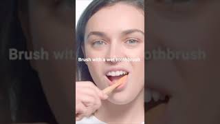 How to Brush With Bite Toothpaste Bits 🦷 #Shorts