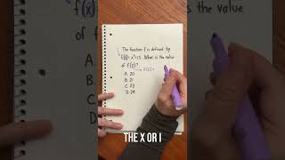 Work through this practice SAT math problem using function notation.