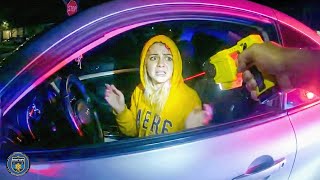 Karen’s Toxic Attitude Ends at a Dramatic Traffic Stop | Karens Getting Arrested By Police