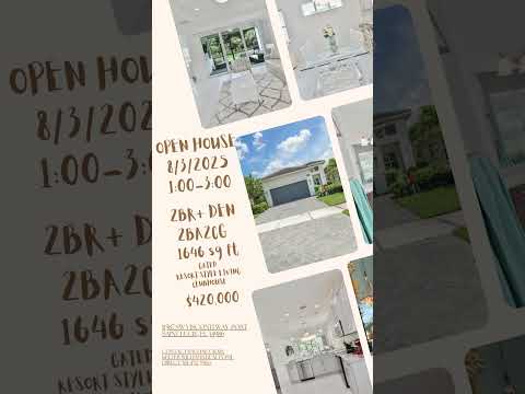 Open House 832025 100  300  ~ 2BRDEN2BA2CG  $ 420,000  #floridarealtor #realestate #floridarealesta