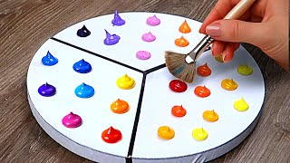 نقاشی شب در مقابل روز در یک دایره ✨ ایده هنر اکریلیک