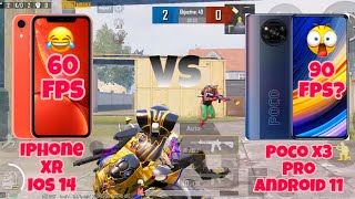 IPHONE XR VS POCO X3 PRO PERFORMANCE CHALLENGE IPHONE VS ANDROID TDM REFLEXES  PUBG MOBILE