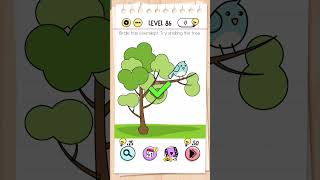 Birdie has overslept. Try shaking the tree Brain Test Level 86