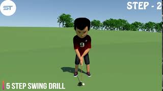 5 Step Swing Drill | Golf | Sportstoon… the sports learning app | Let's Play Now !