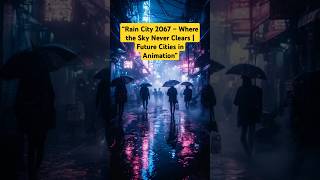 “Rain City 2067 – Where the Sky Never Clears | Future Cities in Animation”#ai #animation #shorts