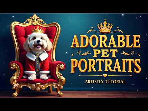How to Make Adorable Pet Portraits - Step by step Artistly tutorial