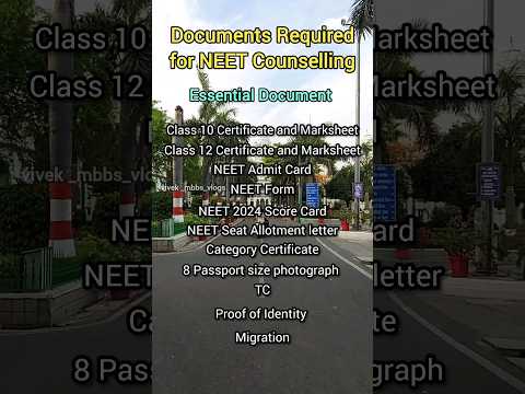 Documents required for NEET 2024 Application Form📝 ❗ #NEET #neet2024 #neetmotivation #motivation