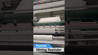 Tissue Paper slitting rewinder test running before shipment #tissue #rewinder #slitterrewinder