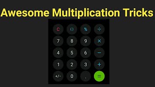 #shorts Multiplication tricks @TechandArt