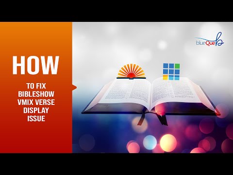 How to Fix BibleShow vMix Verse Display Issue