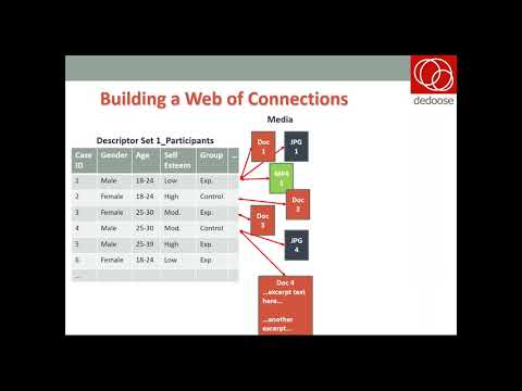 Dedoose Topical Webinar - Analysis
