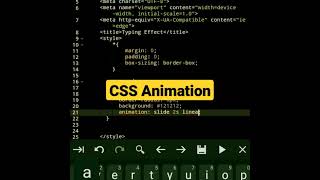 CSS Animation | CSS Tutorial #shorts #html #css