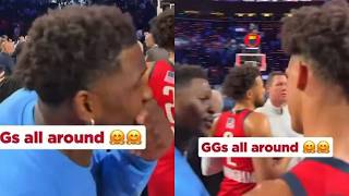 Anthony Edwards to Jalen Johnson "I can't wait to come home" and he'll like Kuminga 👀