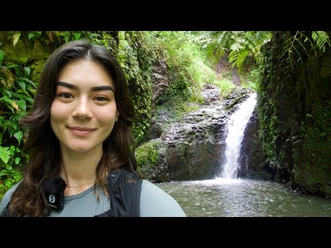 solo hiking to a majestic waterfall on some chill vibes