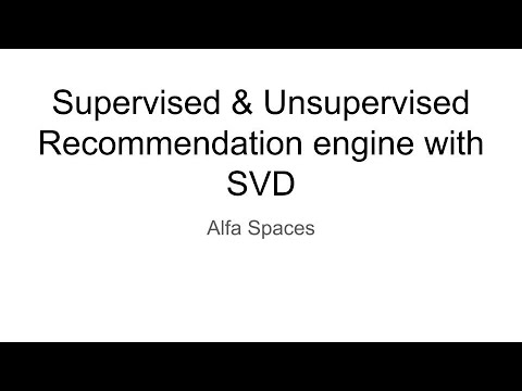 Recommendation Engine with SVD (Math & Tensorflow Solution)
