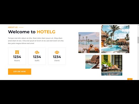 CLASSY HOTEL WEBSITE DESIGN IN BOOTSRAP, JAVASCRIPT, HTML & CSS