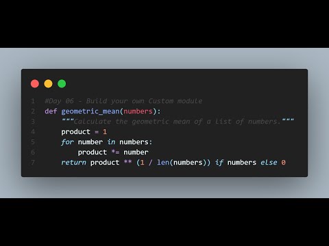 Day 06 |  Python Modules & Libraries: Build Your Own Custom Module 🐍📂 | 30 Days of Python Challenge