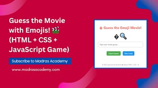 Build a "Guess the Emoji Movie" Game with JavaScript | Full Beginner Project Tutorial 🎬🎮