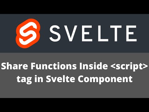 Share Functions Inside Script tag of a Svelte Component