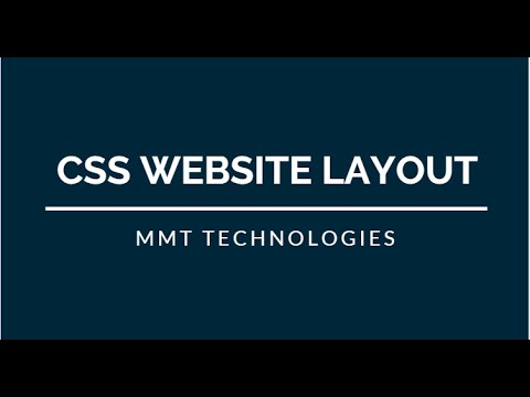 Creating Website Layout using CSS | How to create basic website layout using CSS