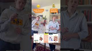 Small Business Marketing vs Millionaire Business 💰#marketing #smallbusinessmarketing
