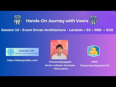 Session 10  - Hands-On - Build Event Driven Architecture - AWS CDK - Lambda, SNS, SQS and S3