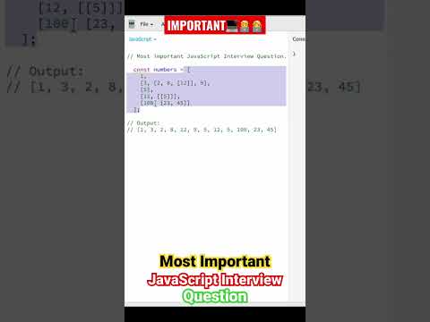 (Q-34) Most important JavaScript interview question #javascript #interview #interviewplaylist #react