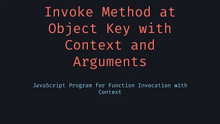 Invoke Object Method by Key