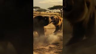 "lion vs Bear: The Ultimate  Showdown!"　 #EpicShowdown  #animalfight