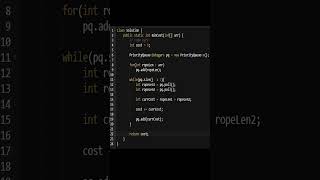GFG - Minimum Cost of ropes #gfg #potd #java #coding #easy #optimal #priorityqueue #code #leetcode