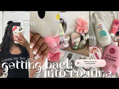 GETTING BACK INTO ROUTINE | monthly reset routine, target runs, self care , cleaning, grwm & more