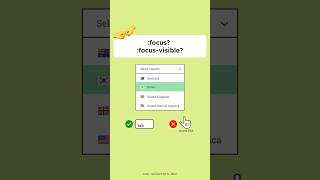 :focus vs :focus-visible | Which one to use? 🎯 CSS selectors #css #CSSselectors