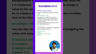 Declaring Variables in C Programming | What is Variables in C | in Telugu #clanguage #short #shorts