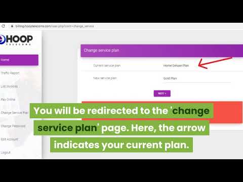 Changing Your Service Plan on Hoop Telecoms' Online Platform
