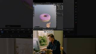 3D Noob VS Pro Artists 🍩 #shorts #blender #3d #animation #3danimation #donuts