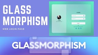 Glass Morphism || Design Web login Page  || New UI Trend || Figma