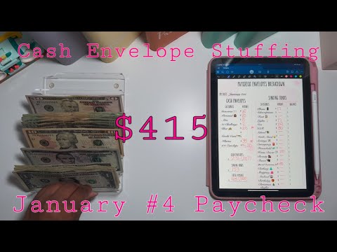 Cash Envelope Stuffing | January #4 Paycheck | #cash envelopes|