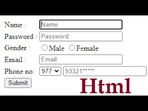 How to make Html Form || Part 1 || learn coding with fun