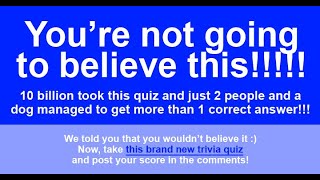 10 difficult trivia questions in one quiz