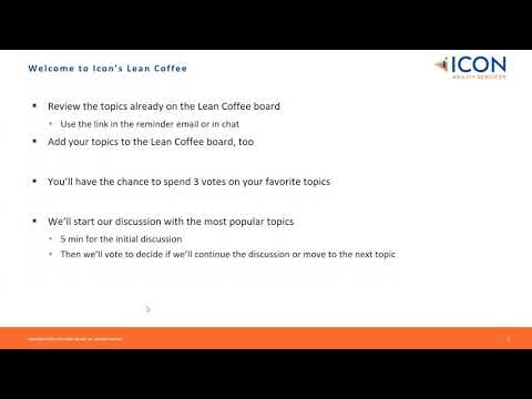 Lean Coffee with ICON's SAFe Experts: How to Get Started with SAFe (Jan 8, 2021)