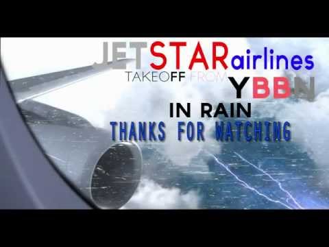 [HD FSX]EXTREME-JETSTAR TAKEOFF FROM (YBBN-Brisbane) in RAIN!